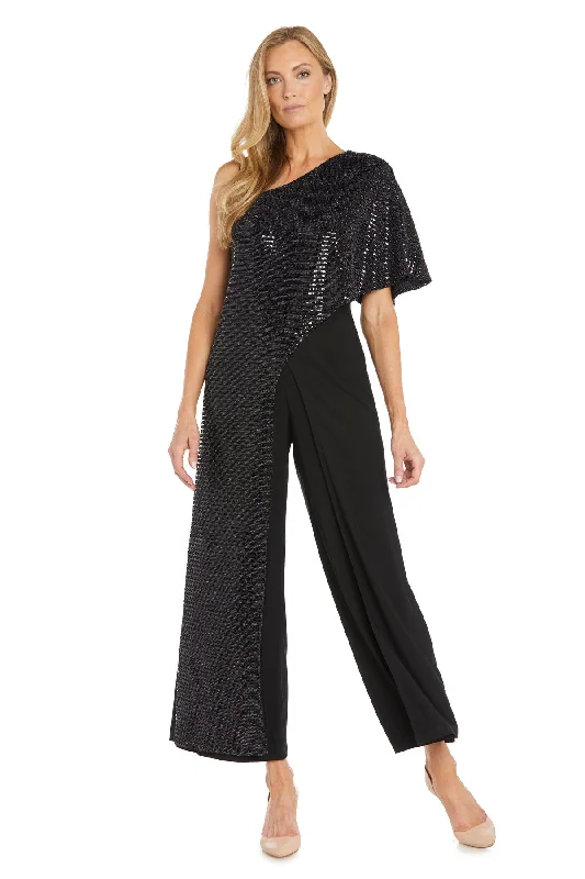 R&M Richards 5871 Long Formal Metallic Jumpsuit