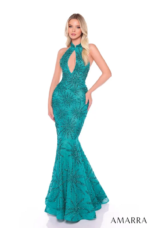 Amarra 88139 Beaded Long Formal Mermaid Prom Dress