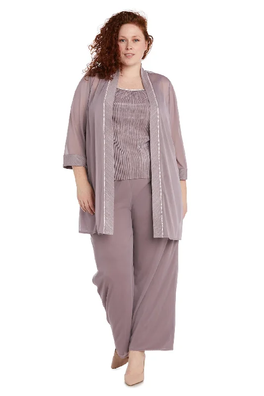 R&M Richards 9084DW Long Formal Plus Size Jacket Pant Suit