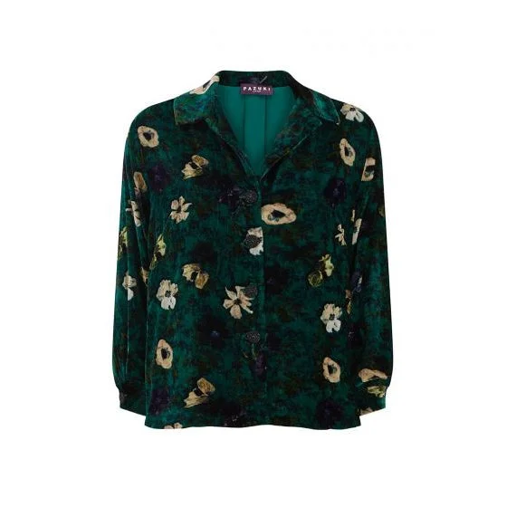 Ellen Anemone Leaf Velvet Jacket