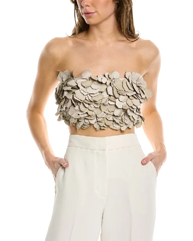 Brunello Cucinelli Bandeau Leather Top