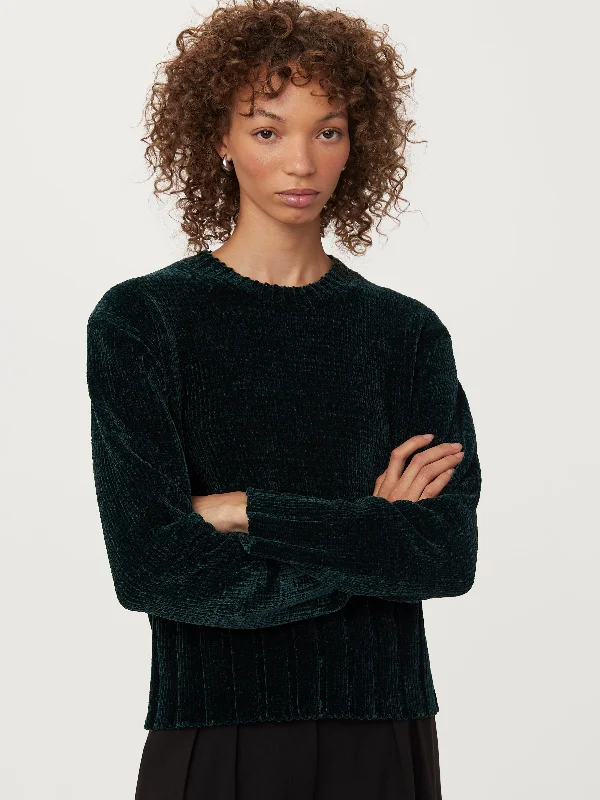 The Velvet Crewneck Sweater  in Pine Grove