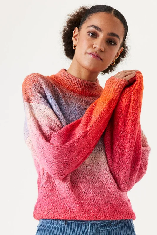 Scarlet Flame Gradient Sweater