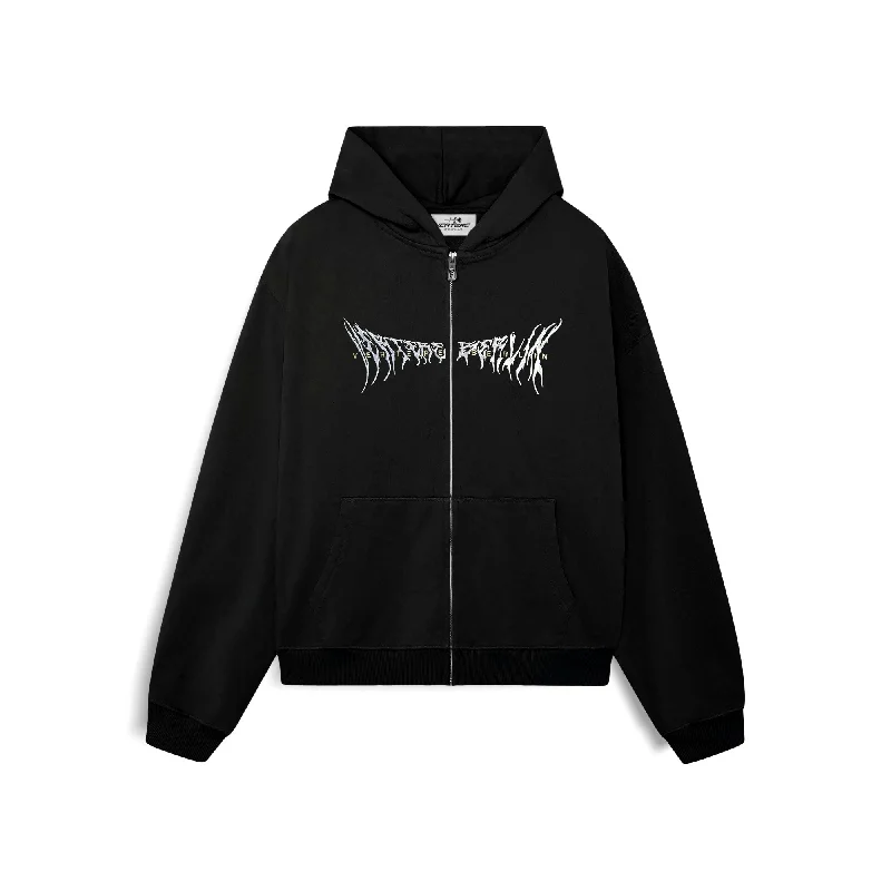 FOG ZIP HOODIE - BLACK