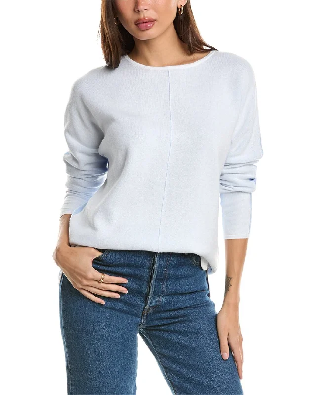 Forte Cashmere Double Reversible Colorblocked Cashmere-Blend Pullover