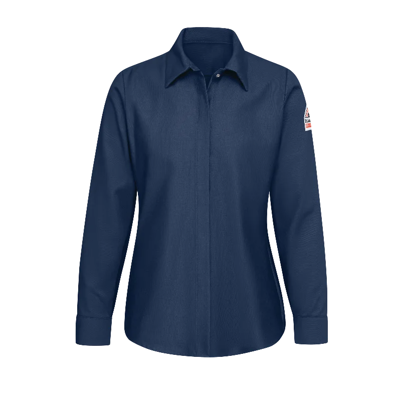 Bulwark Women's Pocketless Work Shirt  - SLS3NV