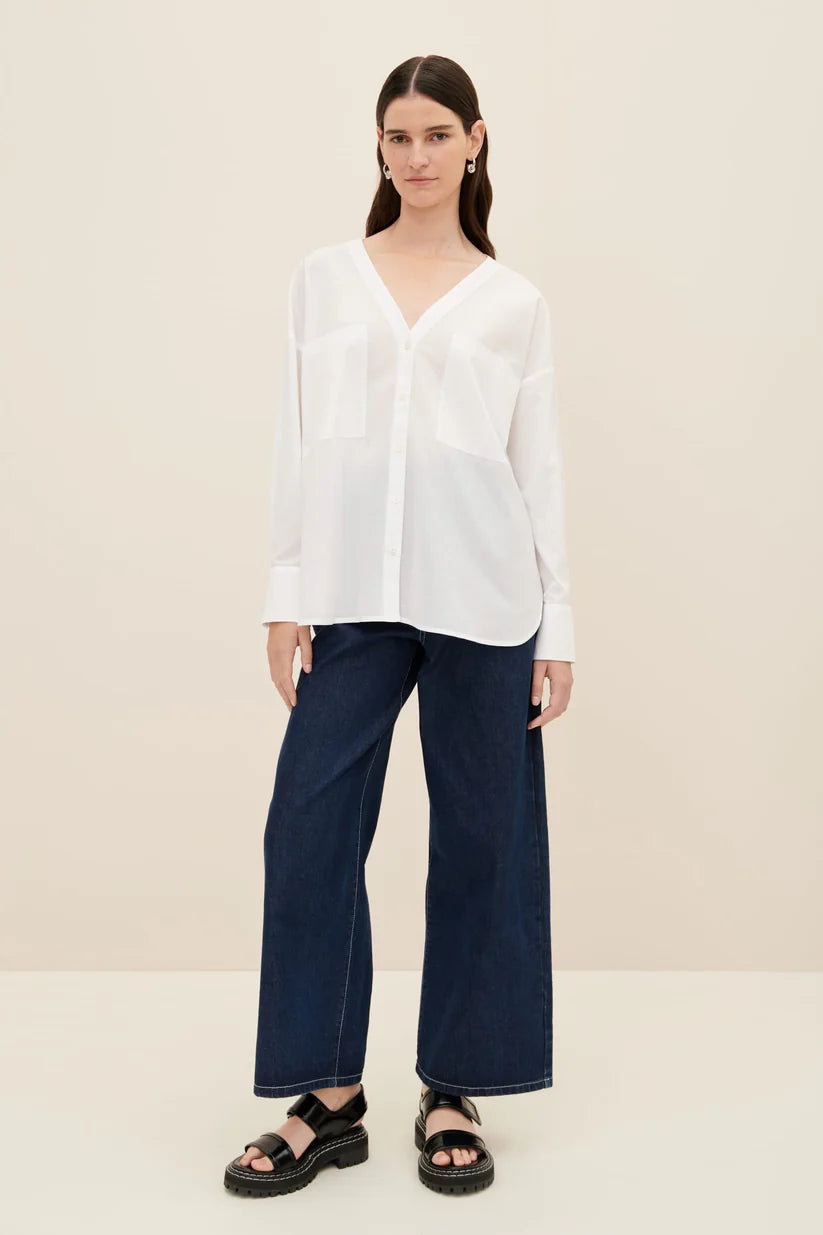 Isabel Shirt in White by Kowtow