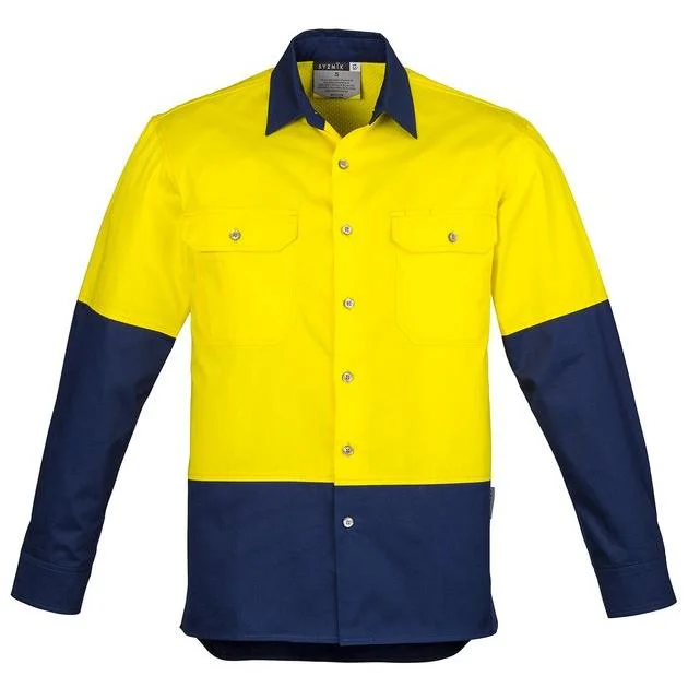 Mens Hi Vis Spliced Industrial Shirt