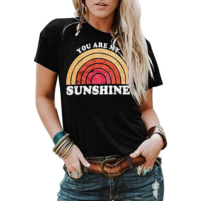 Kaislandy Wome'ns You are My Sunshine T Shirt