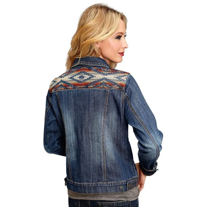 Stetson Western Jacket Womens Denim Button Blue 11-098-0594-7022 BU