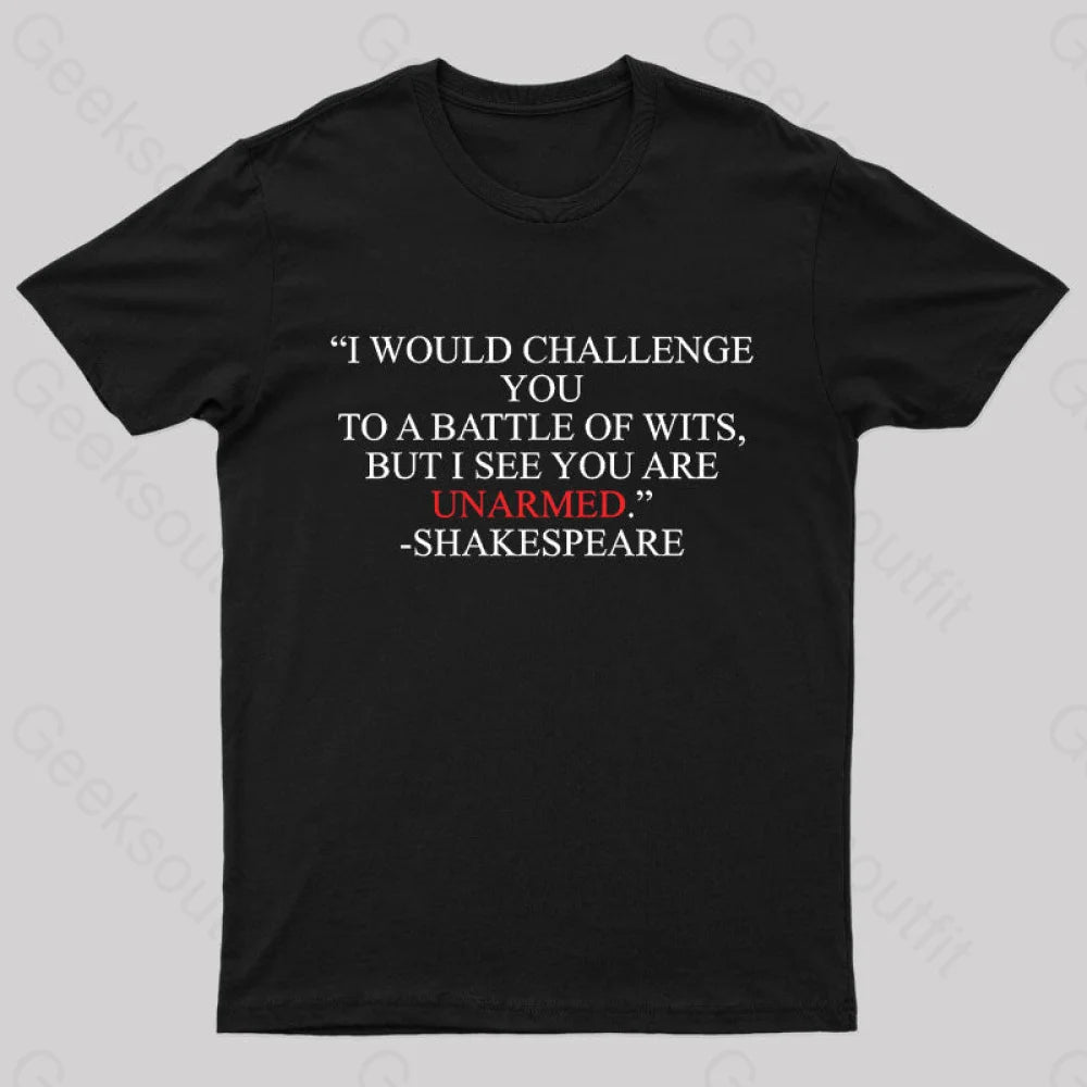 Shakespeare Battle of Wits Geek T-Shirt