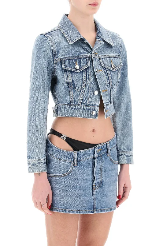 Alexander Wang Denim Jacket With Micro Rhinest