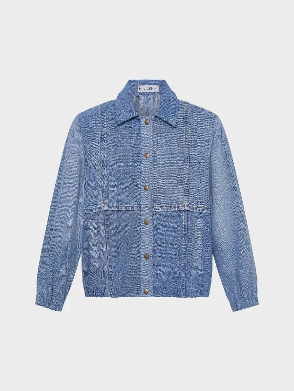 Kara Bomber Jacket Denim Light Blue