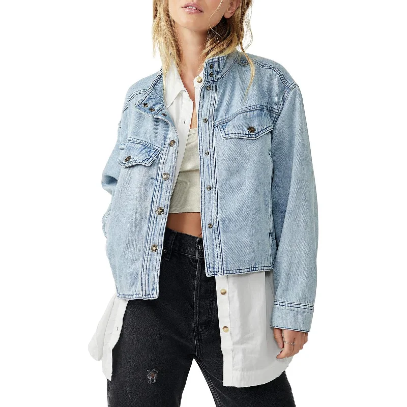 We The Free Womens Cotton Long Sleeve Denim Jacket