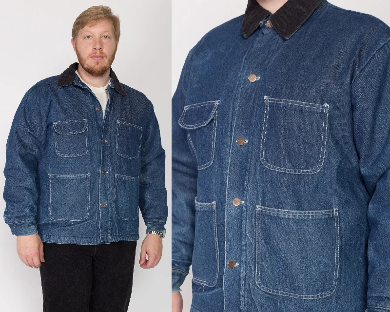 XL 90s Denim Blanket Lined Chore Coat