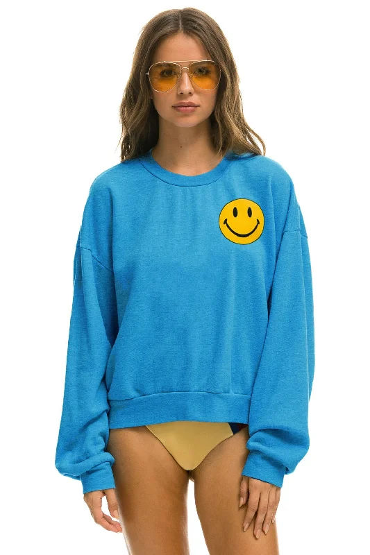 SMILEY 2 RELAXED SWEATSHIRT - OCEAN