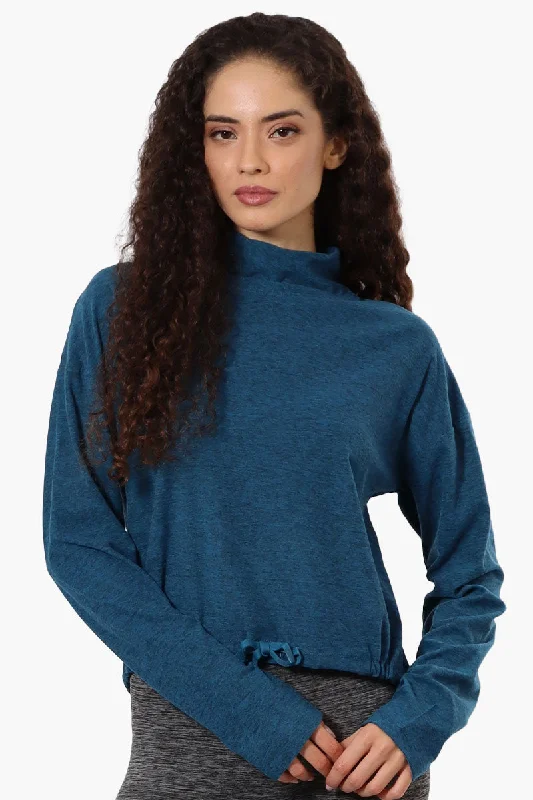 Canada Weather Gear Cowl Neck Long Sleeve Top - Navy