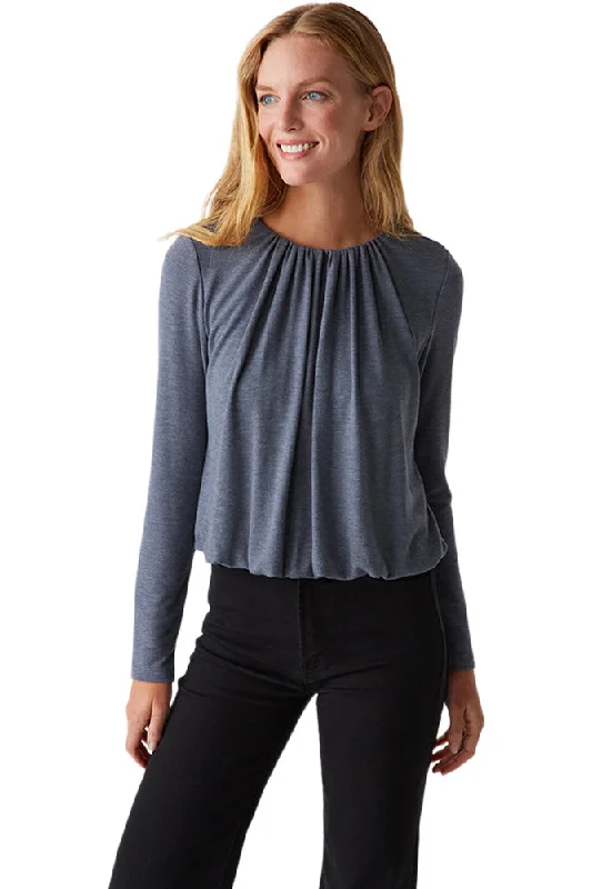 Michael Stars Sona Long Sleeve Top in Heather Nocturnal