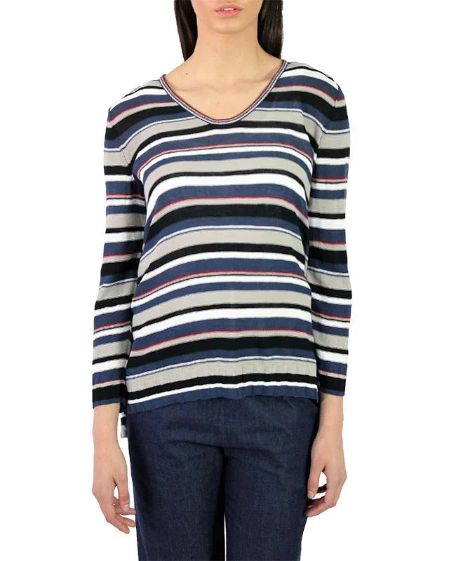 Pima Bamboo Striped Long Sleeve Tee