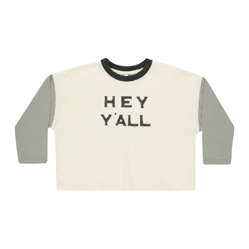 Camden Long Sleeve Tee - Hey Y'all - Natural