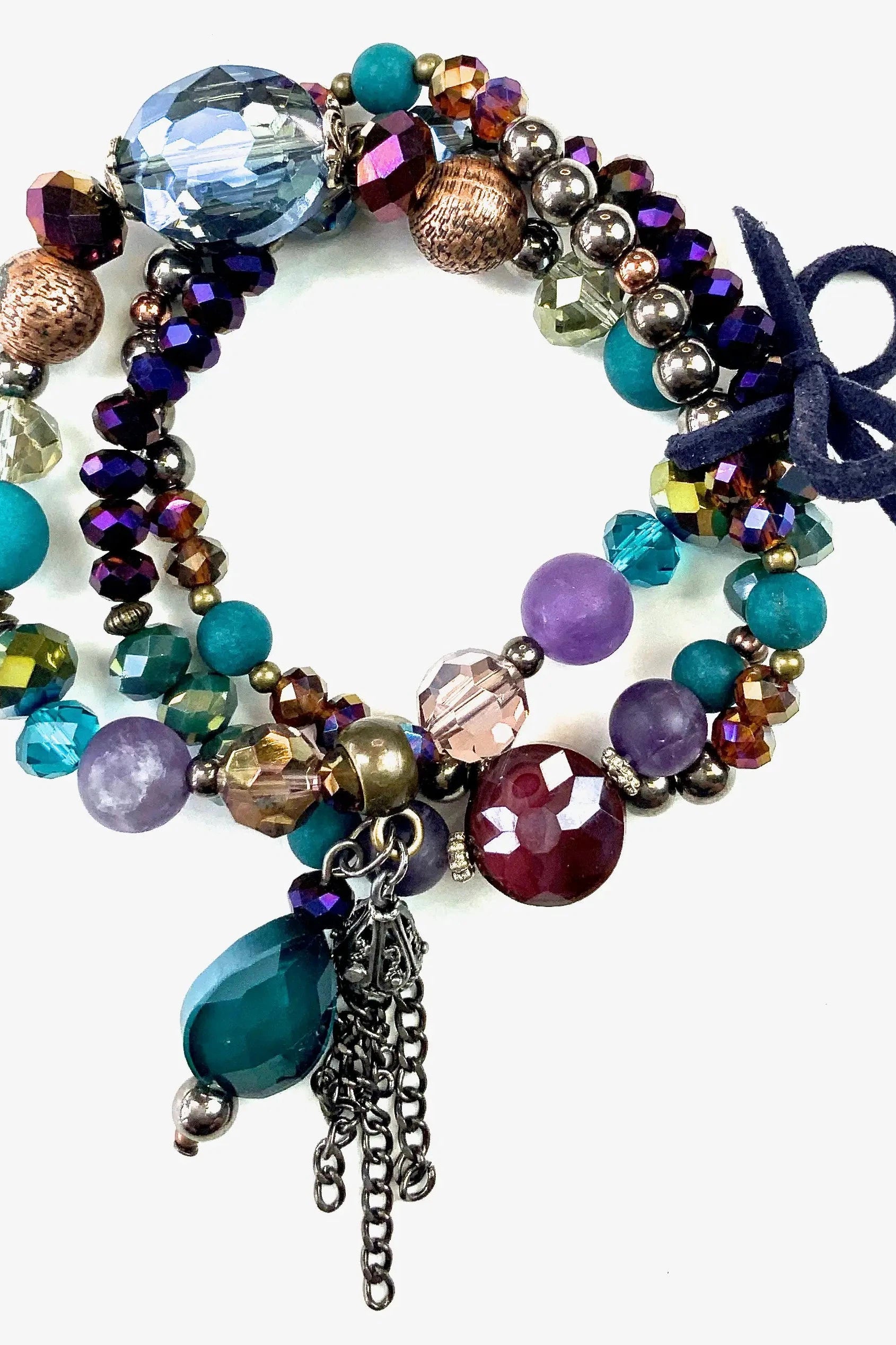 Lost And Found Aurora Collection Multi Beaded Stretch Bracelet Set