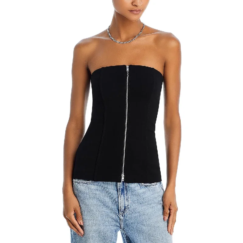 Rag & Bone Womens Front Zipper Corset Strapless Top