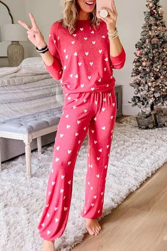 Red Hottie Valentines Heart Loungewear Set