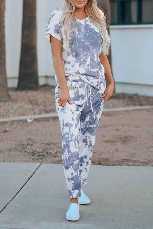 Marble Tie-Dyed Pants Set